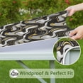 thumbnail image 6 of Black White Gold Marble Pattern Square Fitted Tablecloth with Elastic Edge,Square Table Cover,Washable Elastic Table Cover for Home Kitchen Party Decor 34"x34", 6 of 6