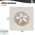 thumbnail image 4 of Stupell Industries Rustic Lodge Serene Beige Sand Dollar Canvas Art, 30 x 30, by Lanie Loreth, 4 of 8
