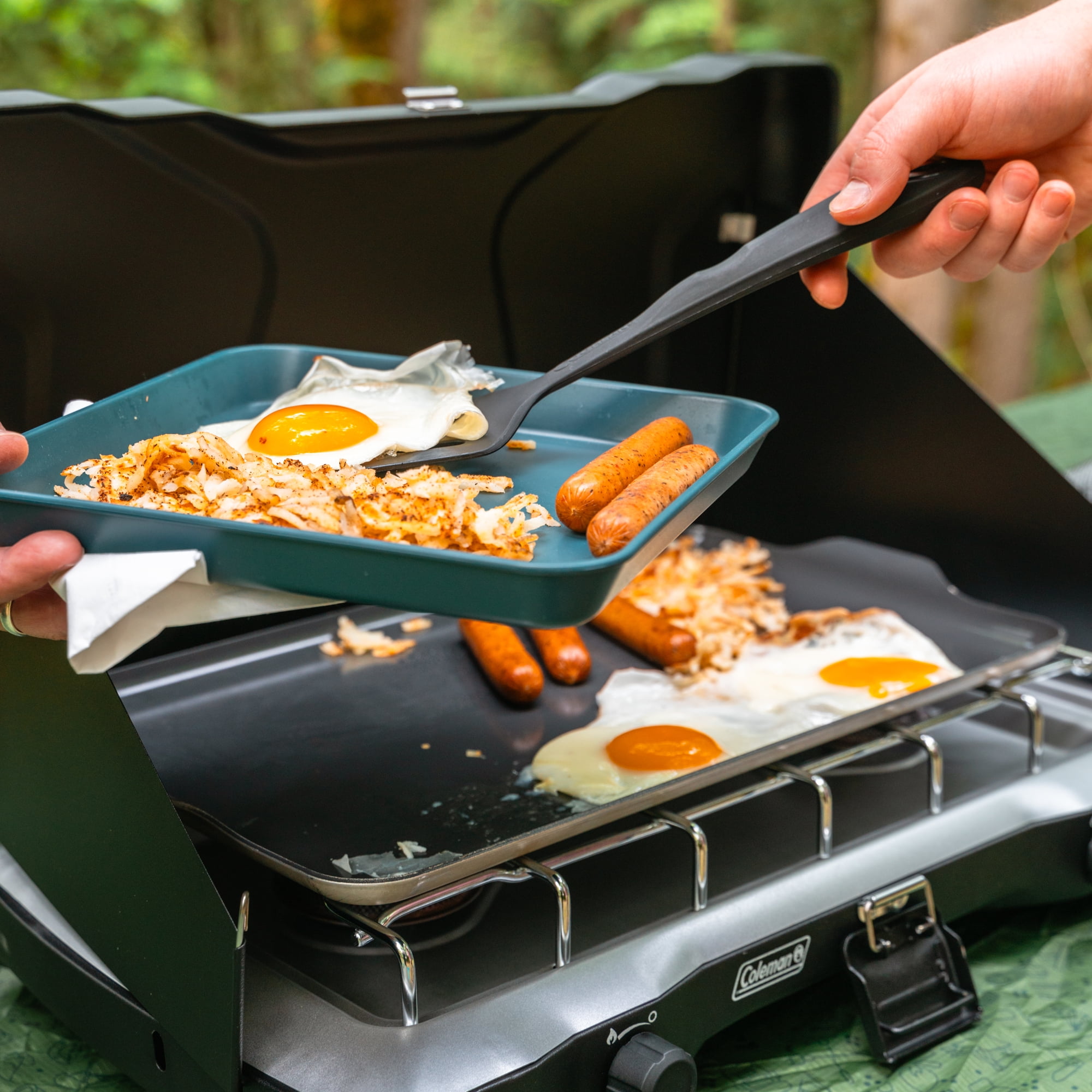Coghlan's Non-Stick Two Burner Griddle, 10” x 16.5” (25.4 cm x 41.9 cm)Size, Aluminum Material