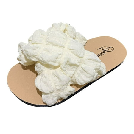 NOKIO Girls Fairy Style Beach Slippers Children S Princess Style Beach Shoes Women Slippers Plaid Soft Bottom Anti Slip Outer Wear With Skirt Versatile Casual Girls Beach Sandals
