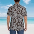 thumbnail image 4 of Fotbe Brown Moose with Pinecones Camisa Hawaiana para Hombre Unisex – Camisa Casual de Verano con Botones de Manga Corta de Algodón y Lino,XX-Large, 4 of 7