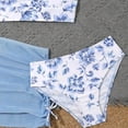 thumbnail image 6 of Kogui Swim Suits for Girls Girls 3 Piece Bikini Swimsuits Tween Bathing Suit Floral Swimwear with Cover Up Beach Skirt Size 7-8 (Blue,7-8 Years), 6 of 6