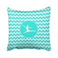 thumbnail image 1 of RYLABLUE Cute Turquoise Aqua Color Chevron Ballet Watercolor Polyester 18 x 18 Inch Square Throw Pillow Covers With Hidden Zipper Home Sofa Cushion Decorative Pillowcases, 1 of 1