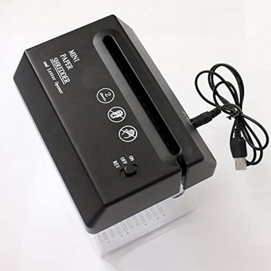 USB Electric Dual-Use Mini Paper Shredder Small A6 Bill Letter Document Invoice