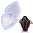 thumbnail image 5 of Momihoom Heart Shape Mini Hair Brush for Purse Travel Folding Pocket Mirror Foldable Comb, 5 of 5