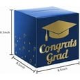 thumbnail image 3 of Graduation Card Box Holder, Congrats Grad Foldable Cardboard Decorations Box for Graduation Party Decoration and Grad Parties (Blue), 3 of 5
