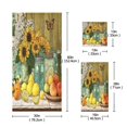 thumbnail image 3 of 3 Piece Bath Towels Set Bath Towel, Hand Towel and Face Towel for Bathroom, Gym, Hotel Vase and Fruit Pattern, 3 of 8