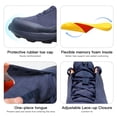 thumbnail image 3 of Zapatillas de senderismo HUMTTO para hombre, todo terreno, impermeables, color azul marino, 3 of 9