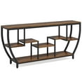 thumbnail image 2 of Topcobe Industrial Console Table, 70.9" Entryway Sofa Table with Shelves, Modern Furniture for Indoor, Brown, 2 of 4