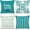 Aqua Blue, variant on YCOLL Fall Pillow Covers 18x18 Set of 4, Modern Sofa Throw Pillow Cover for Fall Decor, Decorative Outdoor Linen Fabric Pillow Case for Couch Bed Car, Orange