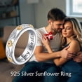 thumbnail image 4 of Sunflower Rings for Women 925 Sterling Sliver Fidget Spinner Ring Sun Flower Anxiety Rings Sunflower Jewelry for Women, 4 of 6