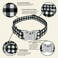 thumbnail image 5 of Country Brook Petz® Premium Black & White Buffalo Plaid Dog Collar, Large, 5 of 7