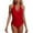 0#Red, variant on Njagoc3 Womens Halter Neck V-Neck Solid Color Print Design Shapewear One-Piece Swimsuit Camisole,Halter Neck & Spaghetti Strap