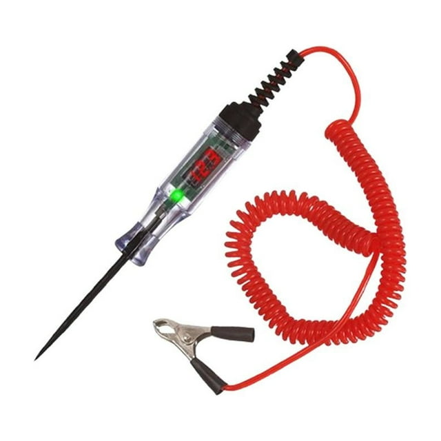 Daily Mix Store Relay Tester, Automotive Digital Fuse Tester with LED Display, 3-48V Circuit for Car Truck Boat, Voltmeter Test Pen with Piercing Probe, 1.2M Spring Cable for Electrical Diagnostics