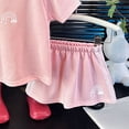 thumbnail image 3 of Ulanda Toddler Baby Boy Girl Summer Outfit Short Sleeve Rainbow T-Shirt Top Solid Color Shorts 2PCS Cute Clothes (Pink, 2-3 Years), 3 of 4
