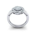 thumbnail image 3 of Real 2carat Round Cut Diamond Prong Modern Cluster Halo Fancy Engagement Ring Bridal Wedding Solid 10K Gold JK I1, 3 of 3
