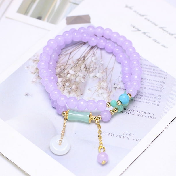 Accesorios envueltos doble estilo étnico pulsera de cerámica pulsera de cuentas mujer alto sentido