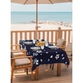 thumbnail image 3 of 54x80 Inch Outdoor Tablecloth with Umbrella Hole Zipper Rectangle Light Blue Cherry Floral Rectangular Tablecloths Waterproof Modern Art Falling Petals Watercolor Patio Table Cloth Cover for Picnic, 3 of 8