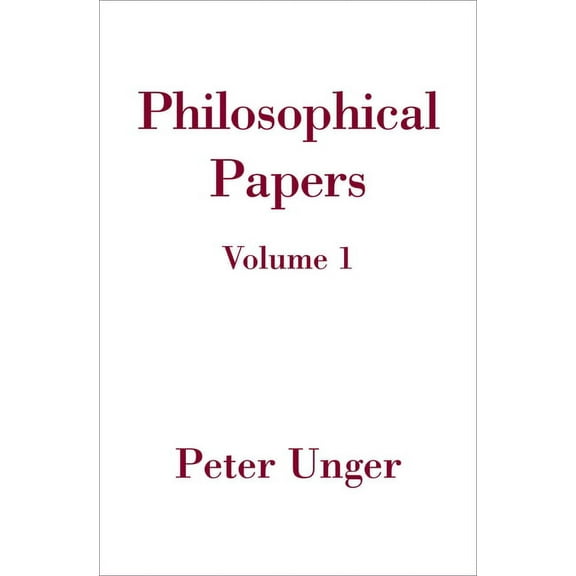 Philosophical Papers: Volume One, (Hardcover)