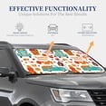 thumbnail image 4 of Vsdgher Fall Pumpkins Print Car Windshield Sun Shade, Reflective Sunshade Window Sunshade Sun Visor Protector Fit for Cars,Trucks,SUVs-Small, 4 of 6