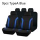 thumbnail image 1 of AUTO PLUS Juego de fundas de asiento de coche de poliéster, universales, deportivas, se ajustan a la mayoría de coches, de tela lisa, Bicolor, elegantes accesorios de coche, Protector de asiento, 1 of 4