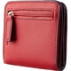 thumbnail image 5 of Cartera de bolsillo de cuero genuino de lujo plegable pequeña y compacta con bloqueo Rfid para mujer Mini monedero para mujer con ventana de identificación, rojo, 5 of 5
