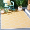 thumbnail image 2 of SAFAVIEH Courtyard Estelle Geometric Indoor/Outdoor Area Rug, Yellow/Beige, 5'3" x 7'7", 2 of 12