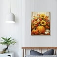 thumbnail image 3 of ONETECH  Autumn Wall Art Pumpkin and Sunflower Canvas Prints Thanksgiving Day Painting Fall Harvest Canvas Pictures Decor Frame, 3 of 4