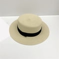 thumbnail image 2 of QASIEATN Beach Sun Hat Pork Pie Boater Hat for Women Summer Wide Brim Panama Hat Daily Wear Casual Accessories Bucket Hats for Women, 2 of 3