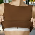 thumbnail image 4 of Women's Sleeveless Crop Top with High Neckline - Large, Brown, 4 of 7