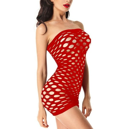 Sexy Adult Womens Lingerie Sleepwear Fishnet Body Stockings Bodysuit Babydoll US