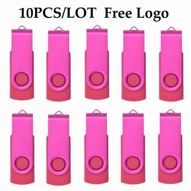 10 Pcs/lot Clé USB 2.0, Carte Mémoire Flash 32 Go Pendrive 64 Go, Clé USB 4 Go 8 Go 16 Go, Logo Gratuit
