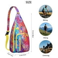 thumbnail image 3 of Waterproof Hiking Backpack Sling Bag for Women – Fashionable Lightweight Crossbody Bag with Adjustable Strap, Chic Retro Geometric Chest Bag for Travel, Outdoor Adventures & Everyday Use, 3 of 4