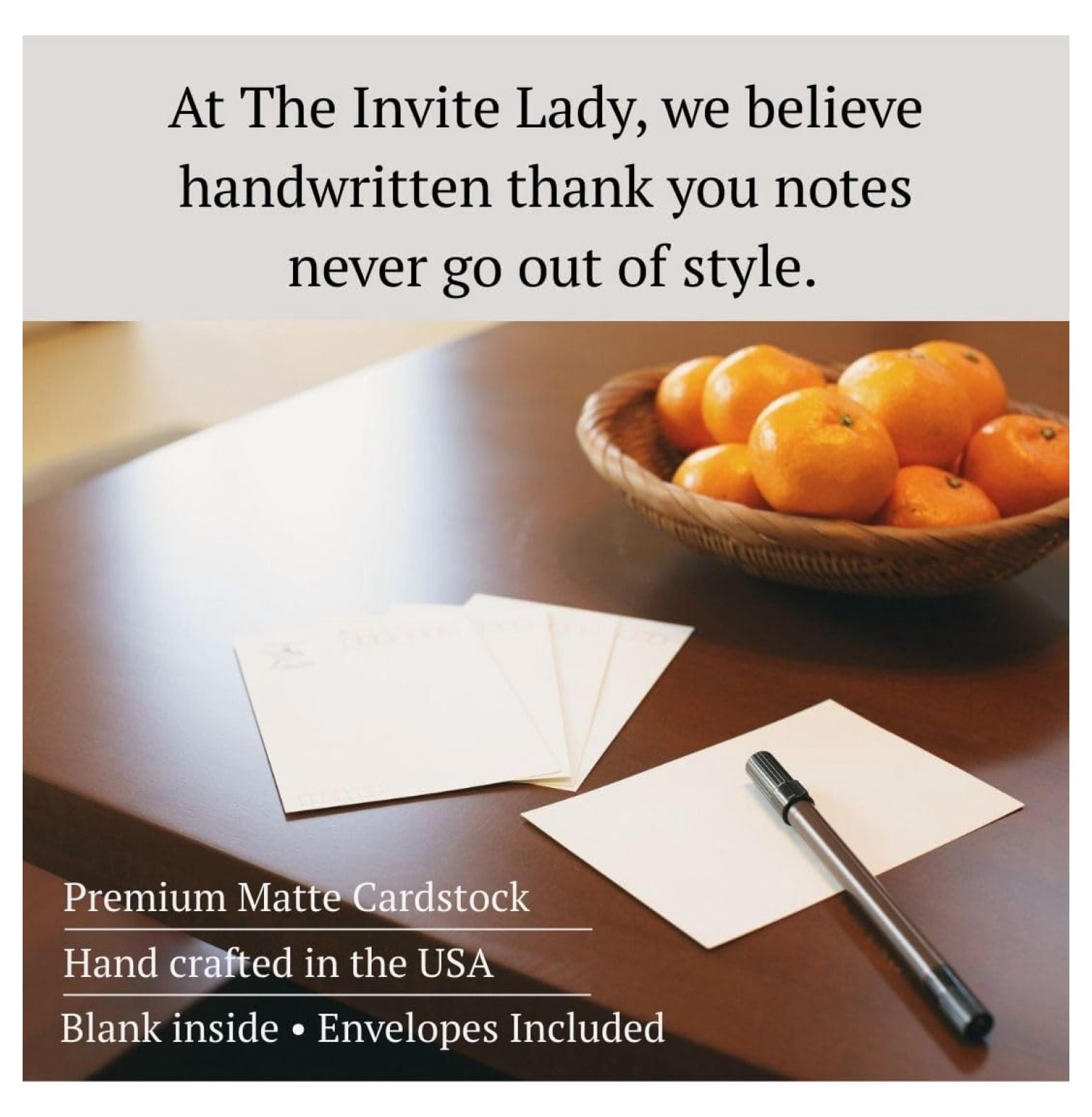 Beach Themed Thank You Cards Wedding Bridal Shower Notes With Envelopes (24 count)