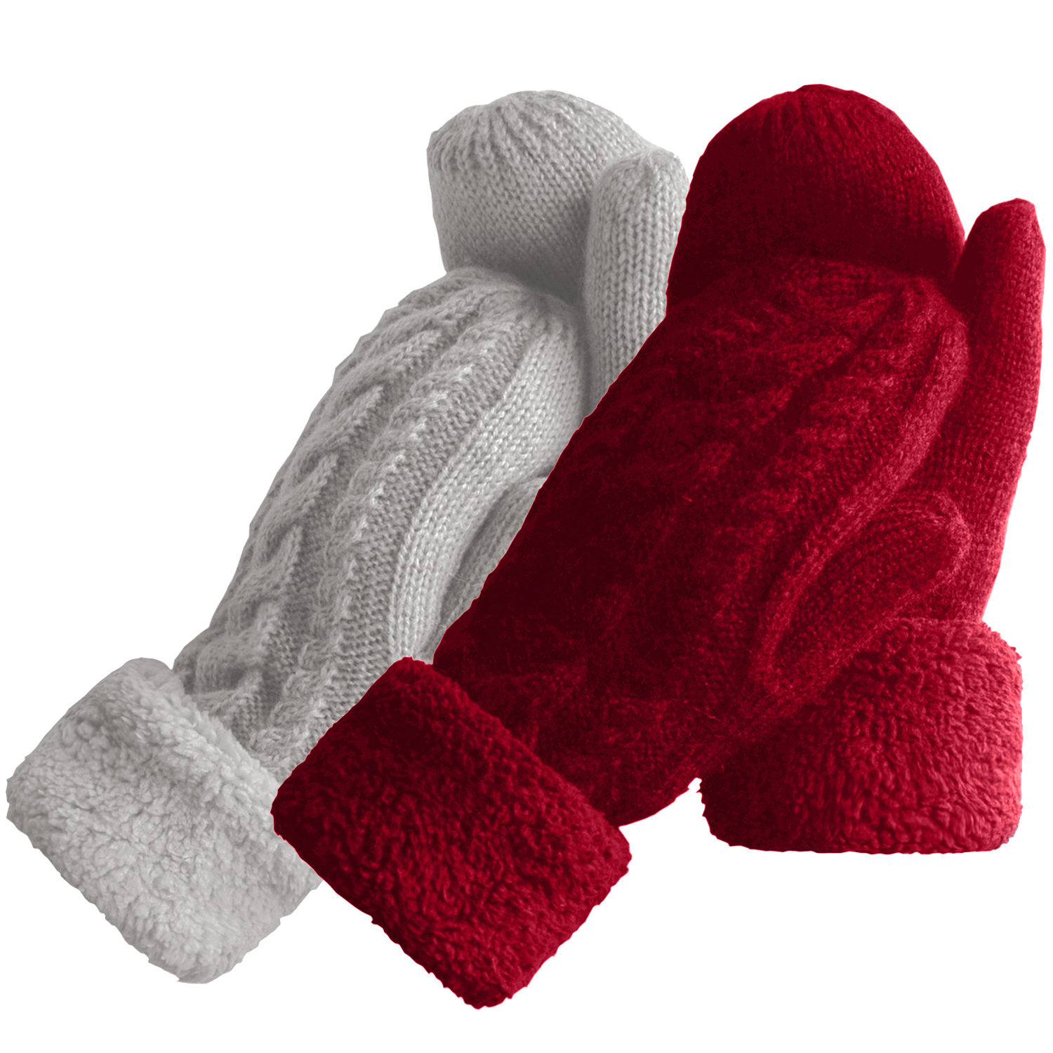 Whiteleopard Women's Winter Gloves Warm Lining Mittens Cozy Wool Knit