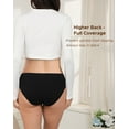 thumbnail image 3 of INNERSY Women's Maternity Panties Under the Bump Cotton Postpartum Underwear 5-Pack (M, Black), 3 of 6