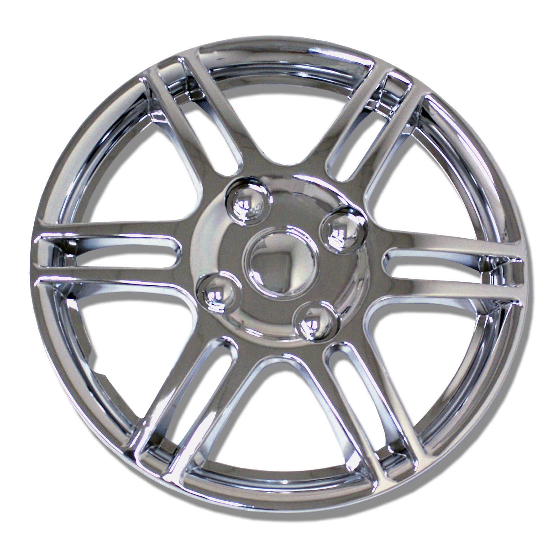 Set of 4 Chrome Finish Hubcaps 14" WSC004C14 Hub Caps Wheel Skin