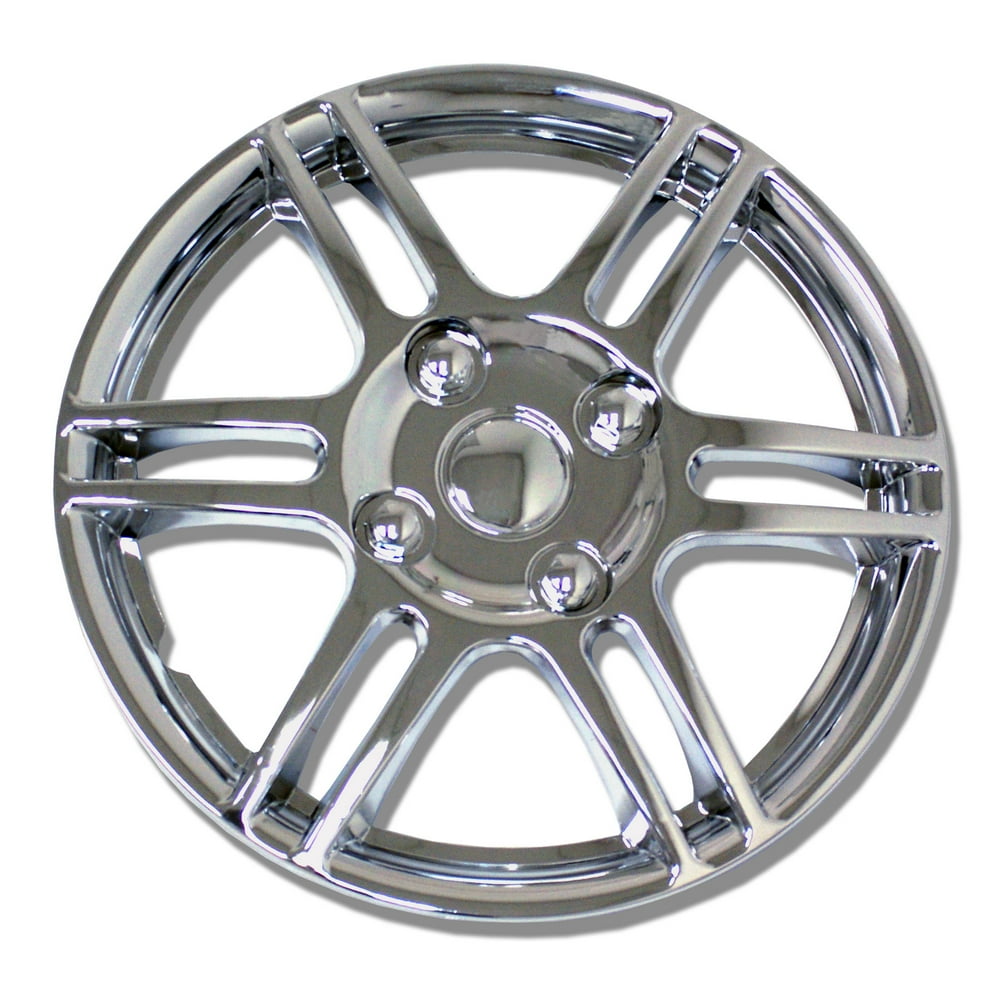 Set of 4 Chrome Finish Hubcaps 14" WSC004C14 Hub Caps Wheel Skin Cover 14 Inches 4 Pcs Set