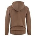 thumbnail image 3 of MHFRRA Chaqueta con Capucha Informal para Hombre, Forrada para Exteriores, Otoño E Invierno Café, 3 of 8