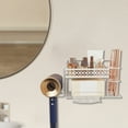 thumbnail image 5 of Bathroom Wall-Mounted Organizer, Hair Dryer Storage Rack, Multi-Functional Bathroom Storage Stand for Towels and Toiletries, Space-Saving Design, 5 of 6