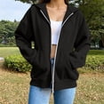 thumbnail image 7 of YanHoo Women's Fall Zip Up Hoodies Sweatshirts | Comfy Fleece Lined, Long Sleeve Pockets, Drawstring Hooded, Loose Fit, Fashion Y2K, Track Jackets, Spring Winter Clothing, 7 of 7