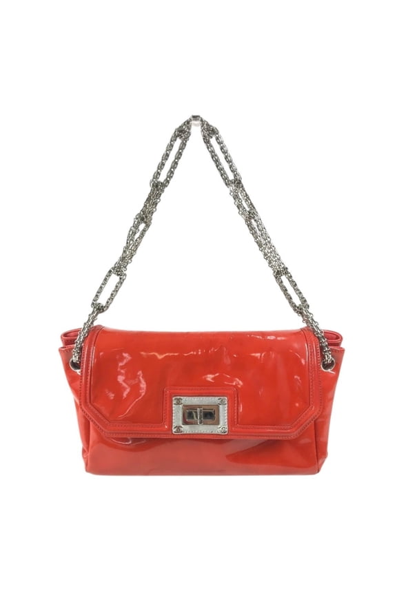 Pre-Owned CHANEL CC Coco Mark Logo 2.55 Hardware Shoulder Bag Double Chain Flap Patent Leather...
