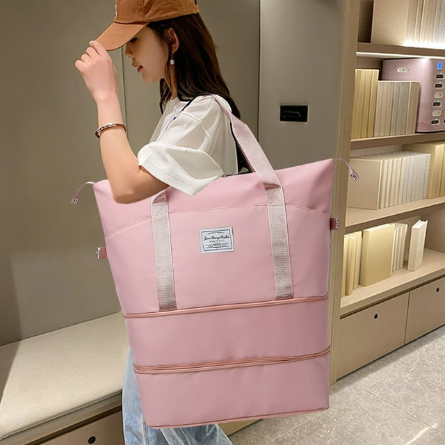 Xihbxyly Bolsa de Gimnasio Expandible, Ligera, de Viaje, de Gran Capacidad, Impermeable, Multiusos, para Hombre y Mujer, 42 X 22 X 29-53 Cm