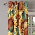 thumbnail image 3 of Ambesonne Floral Grommet Curtain, Sunflowers Pattern Summer, 50"x108", Burnt Orange Laurel Green, 3 of 5