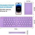 thumbnail image 5 of XIHAMA Mini Foldable Bluetooth Keyboard - Portable Wireless Full Size Keyboard (Sync Up to 3 Devices), Ultra-Slim Aluminum Travel Folding Keyboard for iPhone iPad Mac Android Windows iOS, 5 of 7