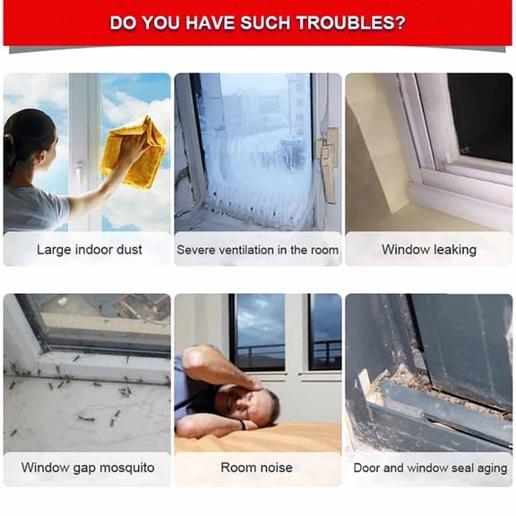 Weather Stripping Door Seal Strips, Door Window Self Adhesive Seal Bottom Noise Stopper Tapes, Wear-Resistant, Noise-Shielding & Dustproof, Sliding Door Weatherstrip Draft Stopper(Clear1,196x1.3")