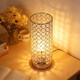 thumbnail image 2 of YUWENUS Crystal Table Lamp for bedroom, 3 Color Temperatures Bedside Lamp, Modern Nightstand Lighting for Bedroom Living Room, 2 of 9