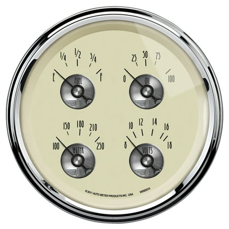 Auto Meter Prestige Series Antique Ivory Quad Gauge - 2009