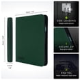 thumbnail image 2 of Vault X 12 Pocket Trading Card Zip Binder, 480 Cards, Premium Exo-Tec Album Material, 20 Side-Loading Pages, Folder for Collectible Card Games, Sports, TCG (Green), 2 of 8