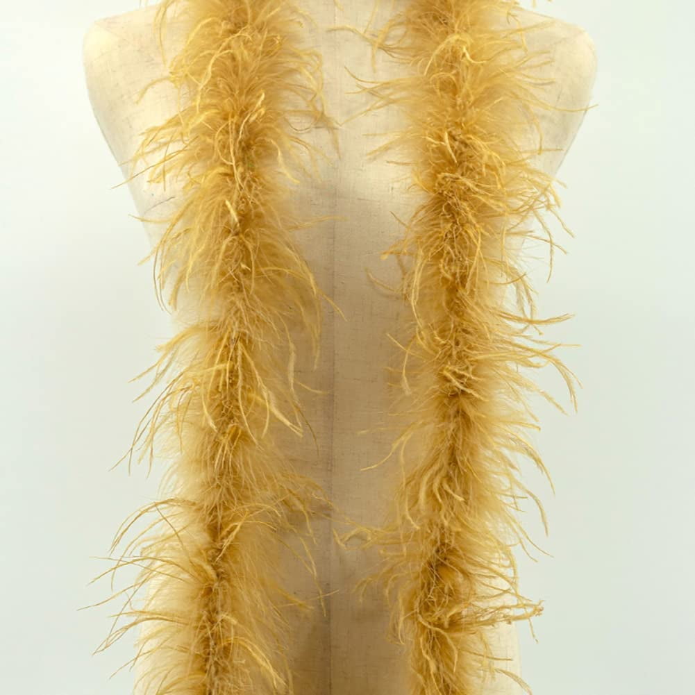 Ivory / Cream 1ply Ostrich Feather Boa Scarf Prom Halloween